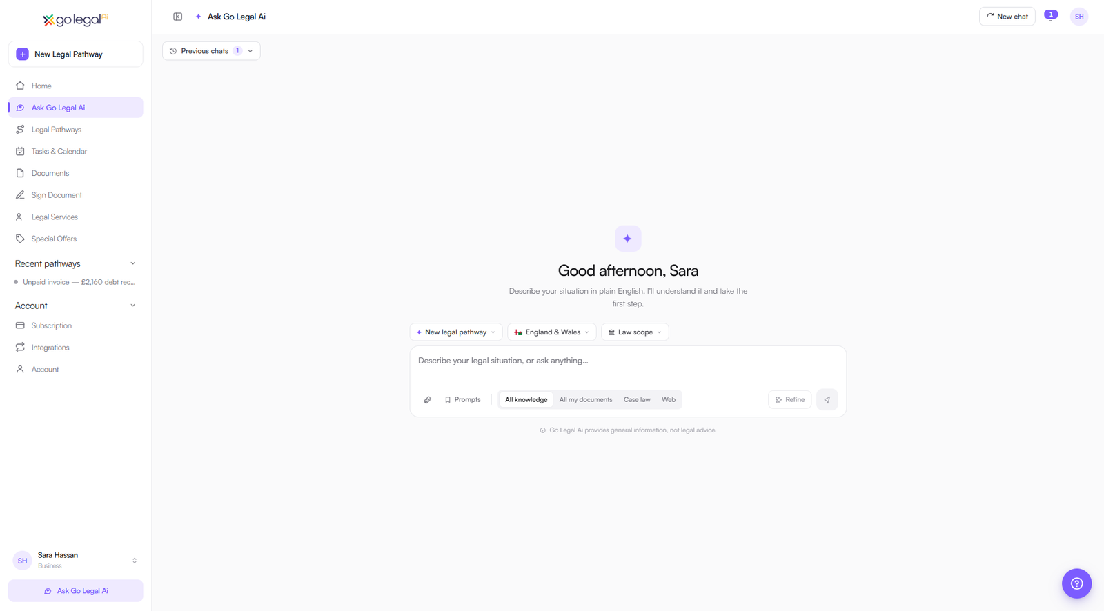 Go Legal Ai - Ask Go Legal Ai