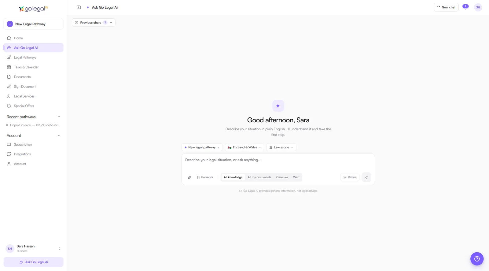 Go Legal Ai - Ask Go Legal Ai